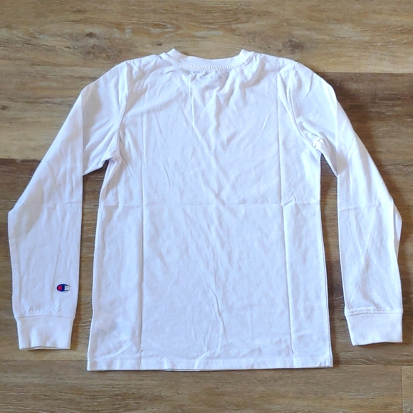 NWOT Champion Youth White Long Sleeve Graphic T-Shirt Size L - Picture 4 of 6